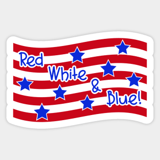 Red White and Blue Patriotic Sticker